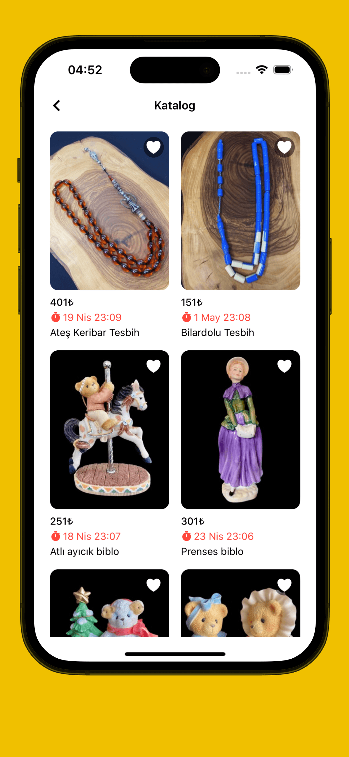 Mezatmerkezi Uygulama Önizlemesi